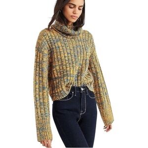 Urban Outfitters Yellow Retro Turtleneck Sweater